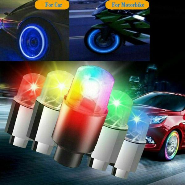 

emergency lights stem cap cover led 12v red 4pcs 3.8cm*1.5cm auto wheel tyre air valve