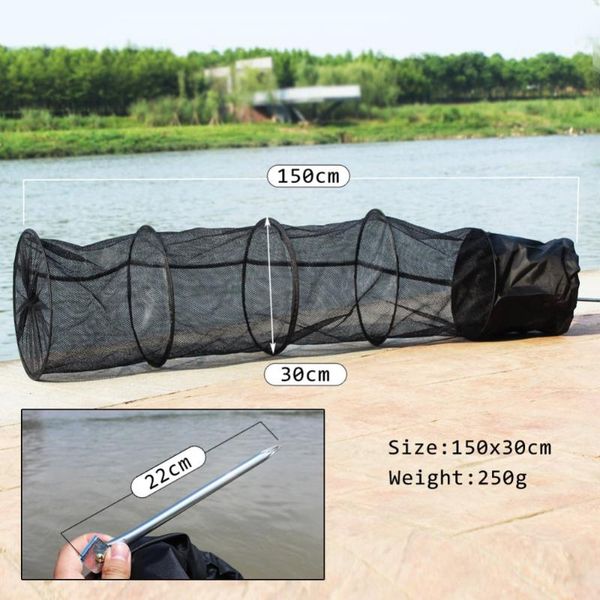 

fishing accessories 5-layers net foldble fish cage tackle pe material anti scrath black drive-in monofilament small mesh