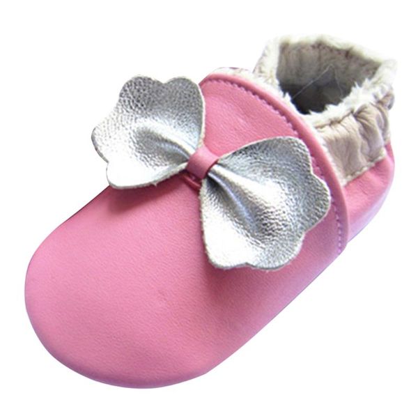 

first walkers 0-24m kid crib shoes soft bottom toddlers bow sneakers genuine leather infant prewalker classic anti-slip footwear