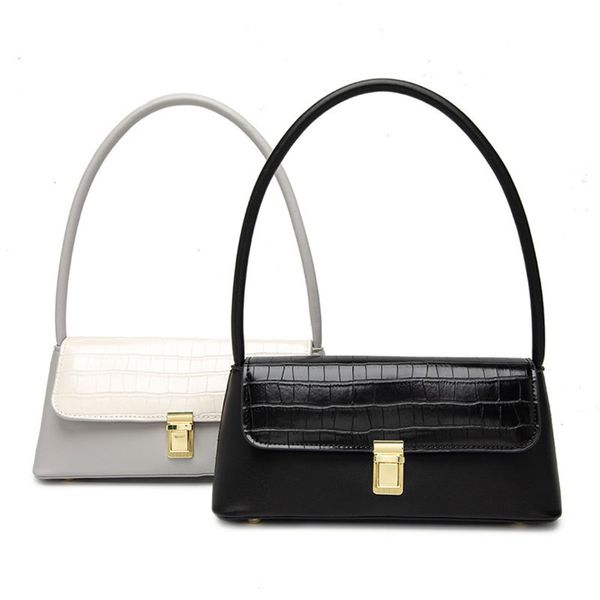 

fashion texture single shoulder underarm bag 2021 new fashion foreign style lock on handbag