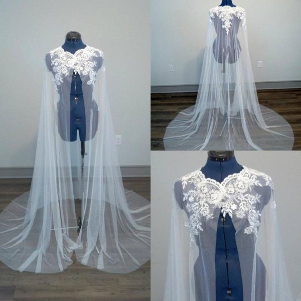 

wraps & jackets white/ivory bridal lace appliques wedding jacket cloak cape for dress custom made