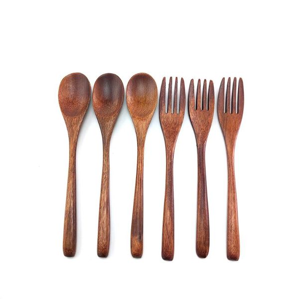 

forks lot wooden spoon bamboo kitchen cooking utensil tool soup teaspoon catering kids kitchenware for rice
