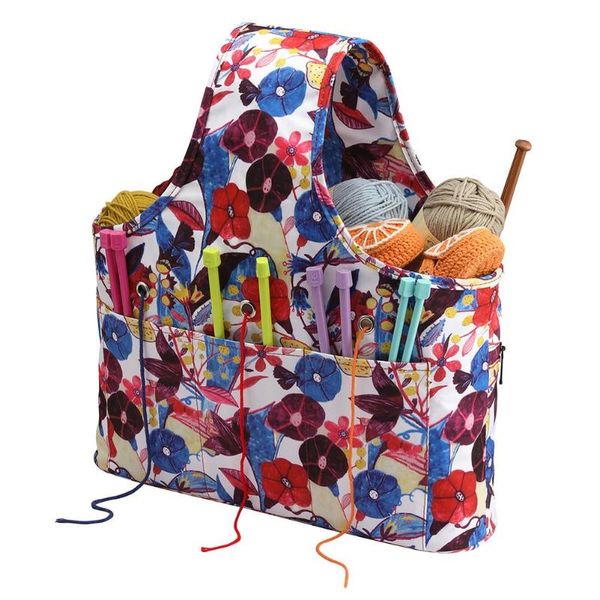

storage bags knitting tote bag perfect size yarn and crochet supplies large nylon is environmentally friendly reusable