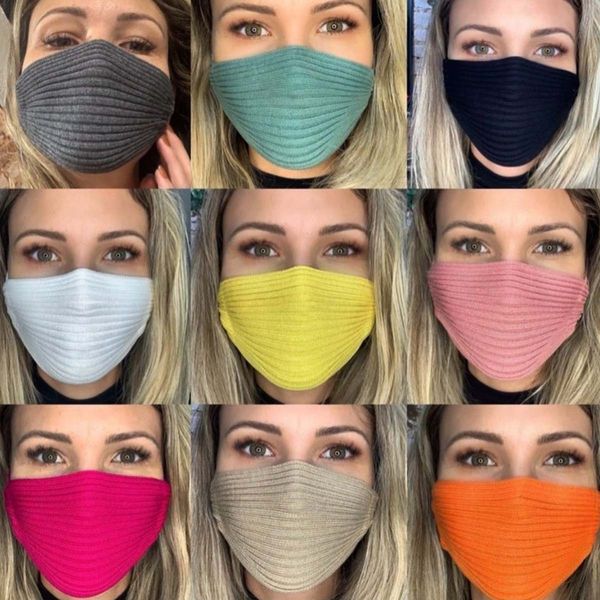 

clothing women's pure color sweater wool warm decorative mask in autumn and winter