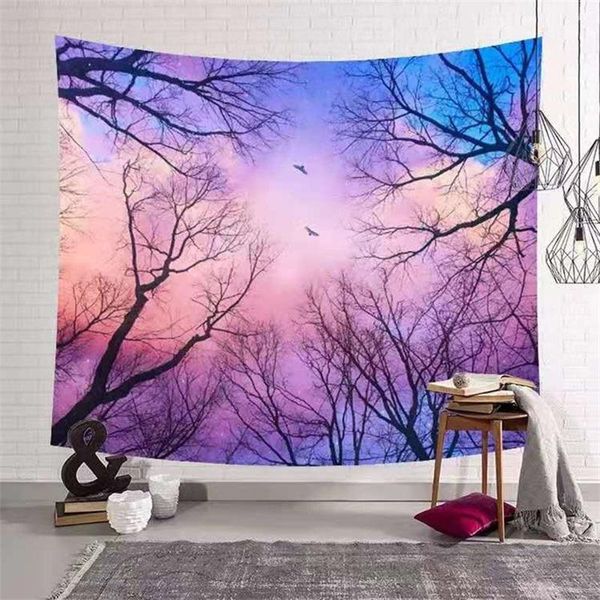 

tapestries printed nordic forest tapestry living room bedroom decorative background cloth can be customized
