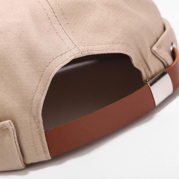 

beanies 094b beanie adjustable men's women's casual vintage brimless hat with cloth sticker