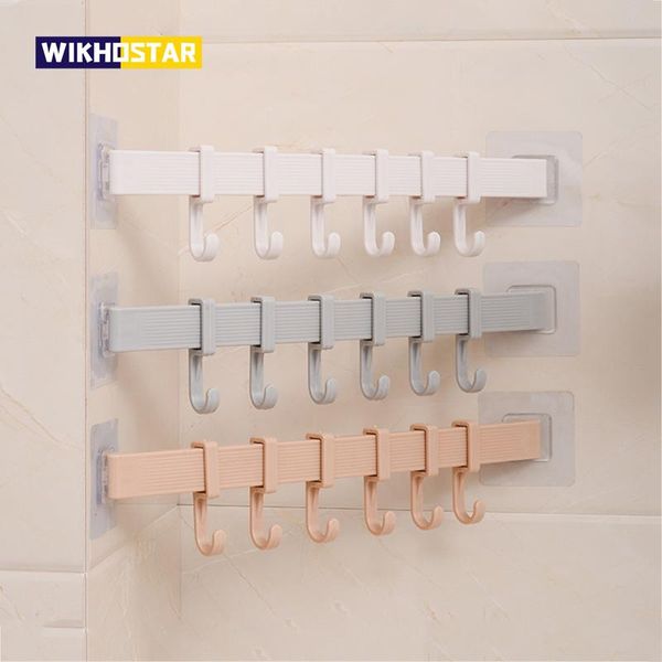 

kitchen storage & organization wikhostar organizer 6 hooks towel hanger cupboard hook multifunctional rack pantry