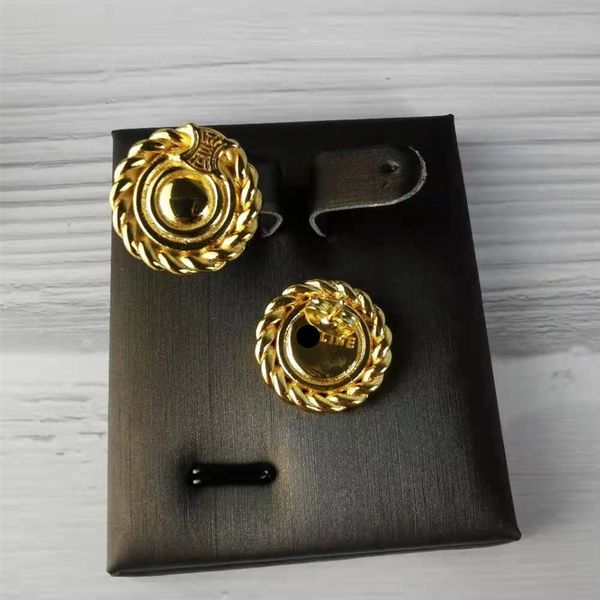 

70% off new style celi earrings embossed vintage temperament mahjong, Golden;silver