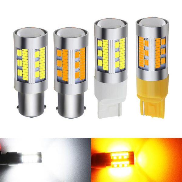 

emergency lights kebidu 7440 w21w t20 led white/yellow dual-color 1156 p21w bulbs for car backup reverse & rear fog lamp conversion