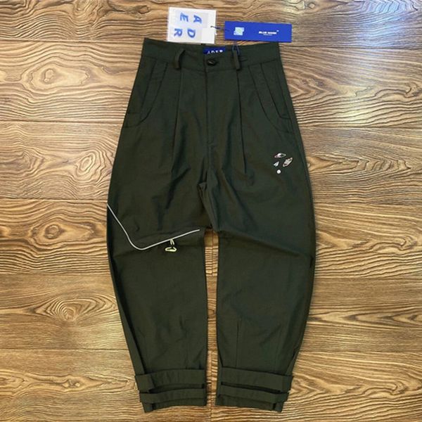 

2021 new adererror cargo pants men women 1:1 ader error overalls leggings reflective stripe sweatpants trousers oopo, Black
