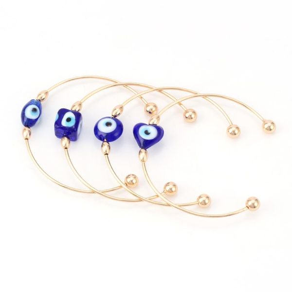 

bangle lucky eye glass evil beaded bracelet female worker elastic open, Black