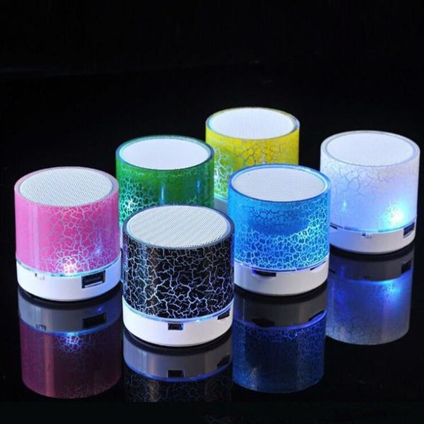 

wireless portable bluetooth crack speaker mini led light music usb speaker for cell phone computer column