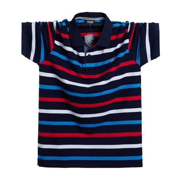 

men's t-shirts pure cotton t shirt tees summer tshirt plus size m-4xl 5xl turn-down collar fashion striped color streetwear shirts man, White;black