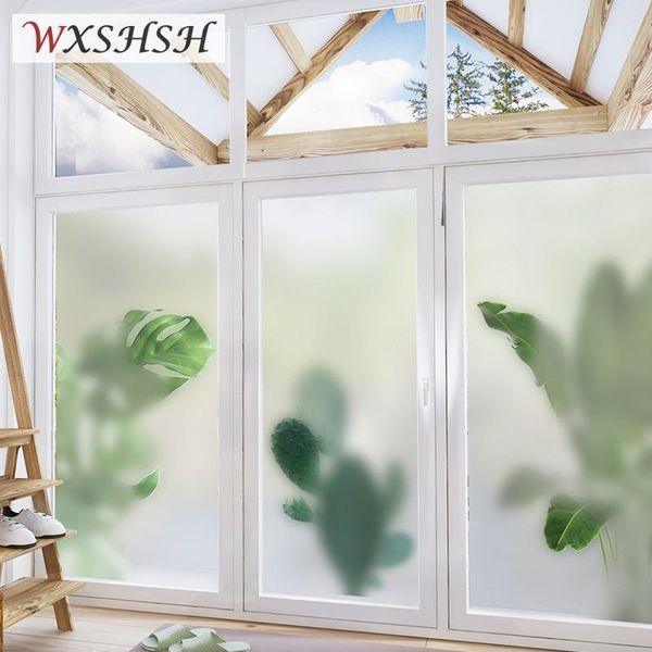 

customized size static cling window sticker pvc hazy plants decorative private reusable glass film for window door cabinet table