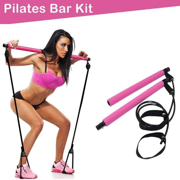 

multi-sports fitness portable yoga pilates bar stick resistance band gym home fitness sport exercise equipment trainer