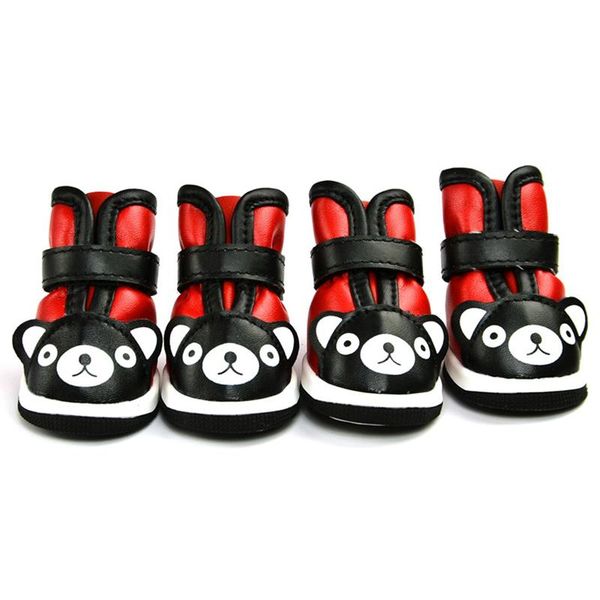 

dog apparel 4pcs/set pet winter dogs boots shoes warm for small product durable anti slip snow chihuahua