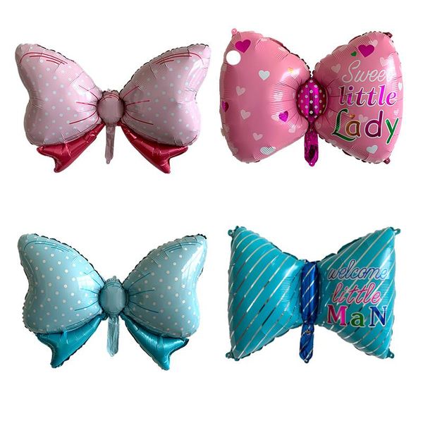 

party decoration baby shower foil balloons girl boy it's a hello helium balloon bow ballonnen kids ballons