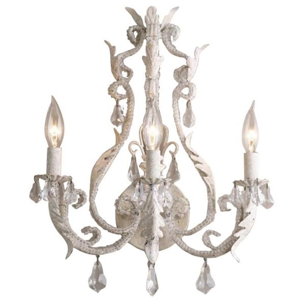

vintage/antique/retro white/grey crystal wall lamp french wall lights home interior decoration bedside bedroom sconce light