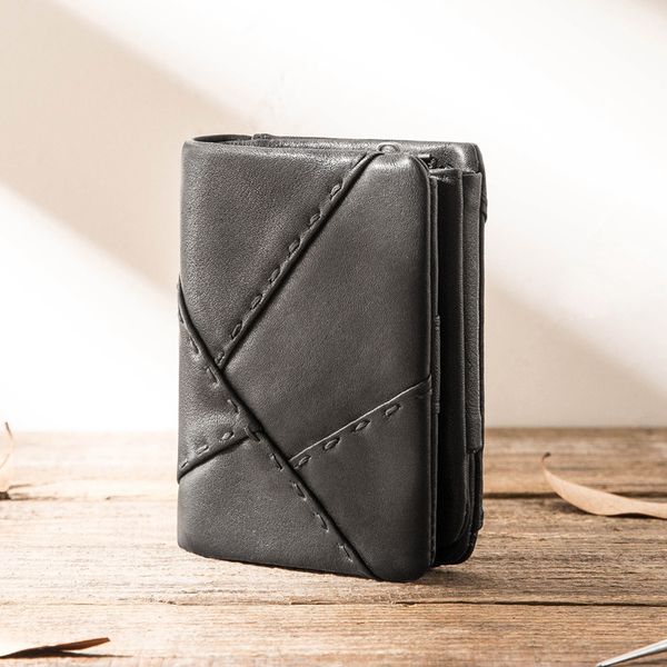 

2021 fashion leather men wallet leisure women wallet genuine leather wallets for men card holders purse c6079