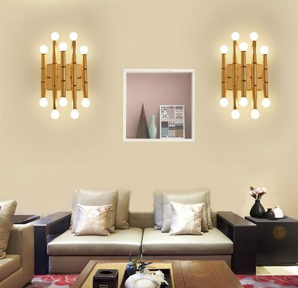 

wall lamp modern lampmetal bamboo gold beside e14 color luxury lighting