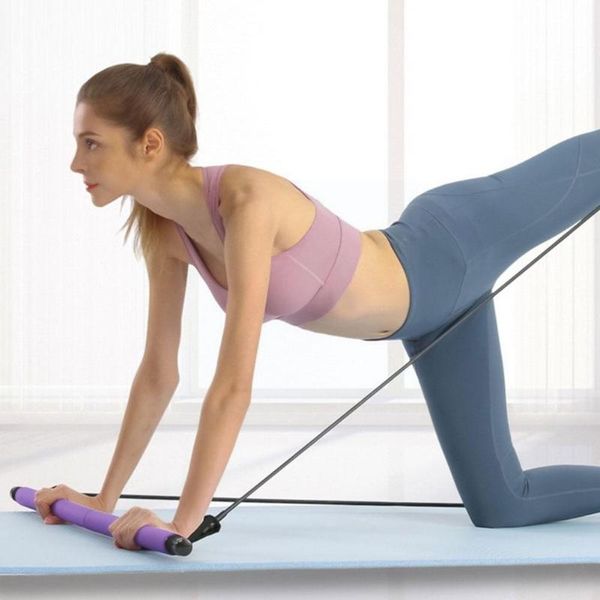 

resistance bands pilates bar yoga rally multifunctional home body fitness super training adjustable elastic strap l2j6