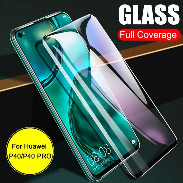 

full coverage curved hd tempered glass film case friendly anti-scratch screen protector cover for huawei p40 p40 pro lite