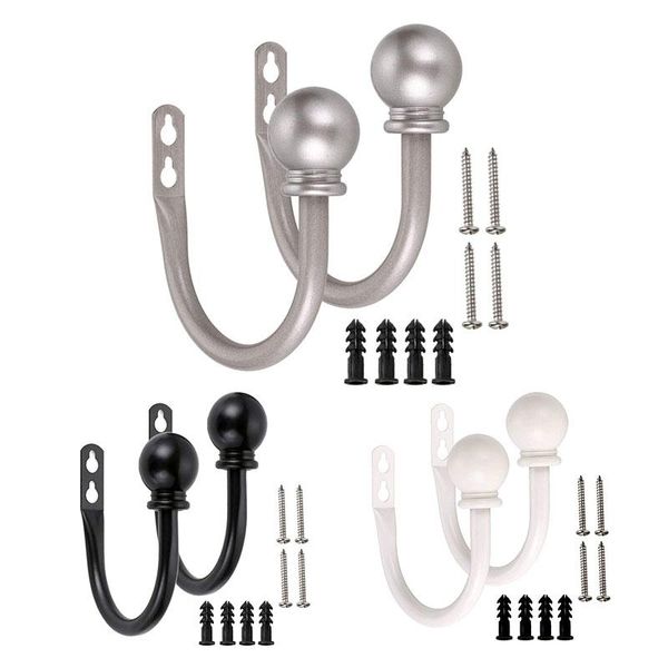 

other home decor set of 2 metal decorative curtain hold backs, wall mounted window drapery tiebacks for bedroom, livingroom, office come wit