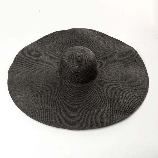

2021 new women white sun straw black oversized wide brim summer hat foldable roll up floppy beach hats cap packable for travel 9t3o, Blue;gray
