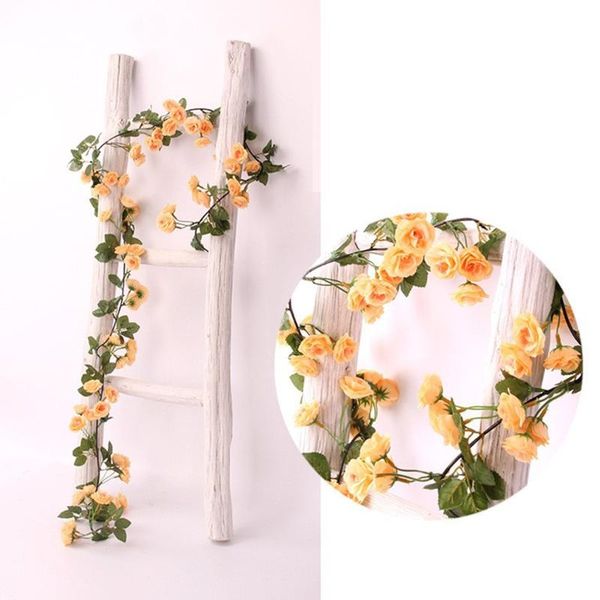 

decorative flowers & wreaths artificial rose vine flower decoration 45 small roses garden home table party wedding backdrop wall decor