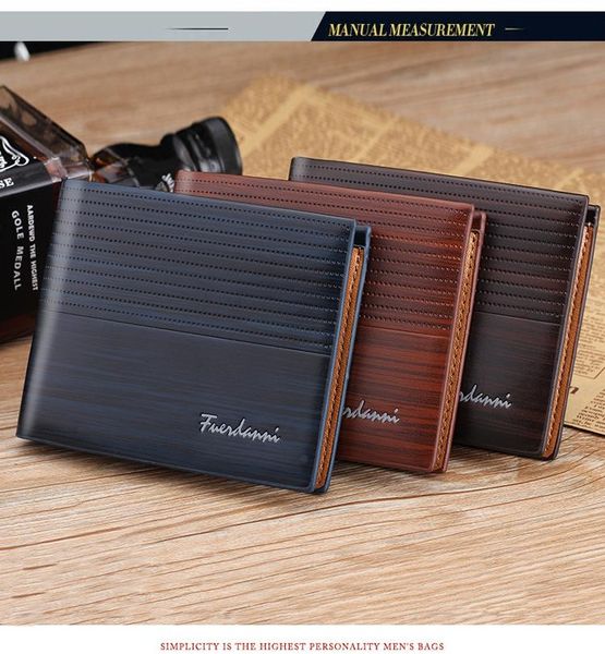 

wallets men's slim card holder bifold wallet with stitch details, Red;black