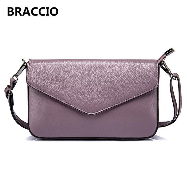 

genuine cow leather women's messenger bag first layer of cowhide litchi grain simple female clutch bag ladies' envelope
