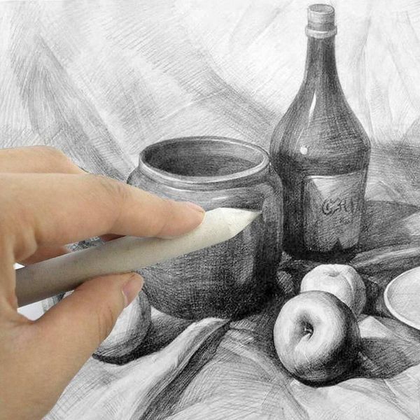 

3 size blending smudge tortillon stump sketch shadows white pen pen art white paper drawing drawing art rice tool n3y8