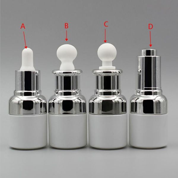 

storage bottles & jars high-grade pearl white glass bottle,essence oil bottle with plastic head press dropper,oil cosmetic
