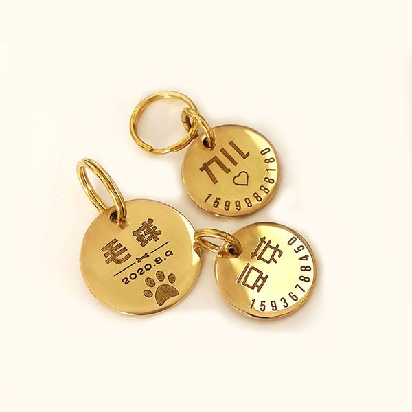 

dog id card small medium-sized dog and cat anti loss nameplate deep word labrador teddy fadou