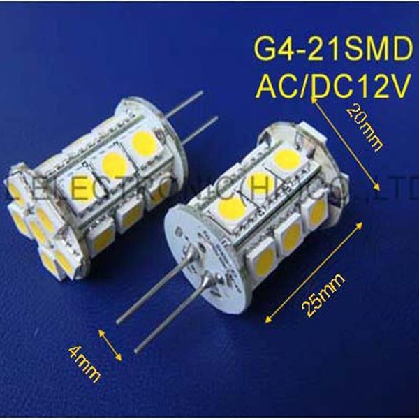 

bulbs 20pcs/lot ac/dc12v 21smd led g4 lights,led lamp,g4 12v