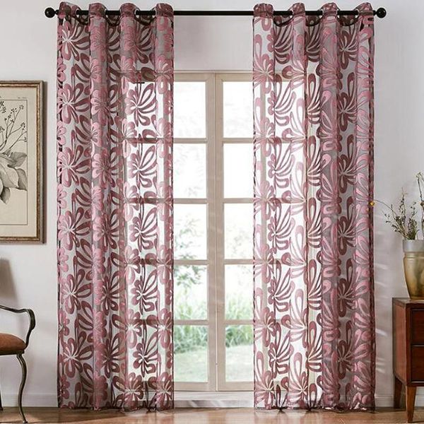 

curtain & drapes geometric flower sheer for living room the bedroom kitchen blinds modern window treatments draperies home decor