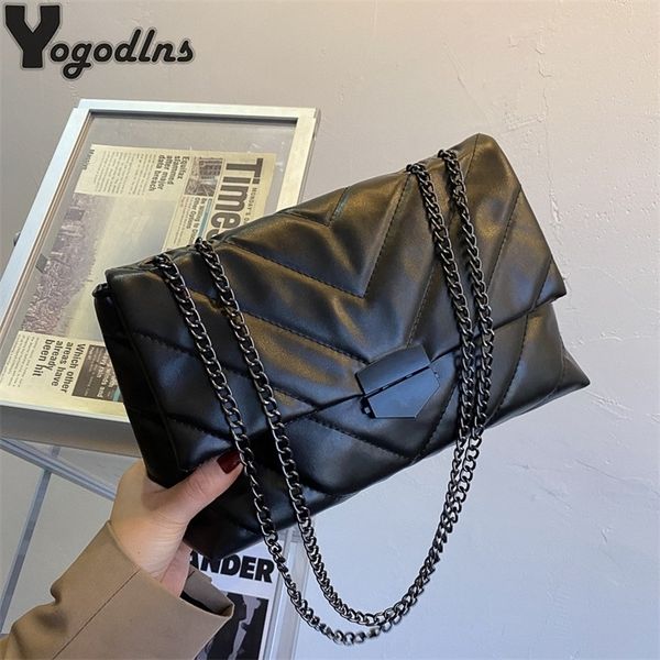 

fashion women soft pu leather crossbody bag female flap shoulder bags purse and handbag luxury clutch chain bolsas sac 220310
