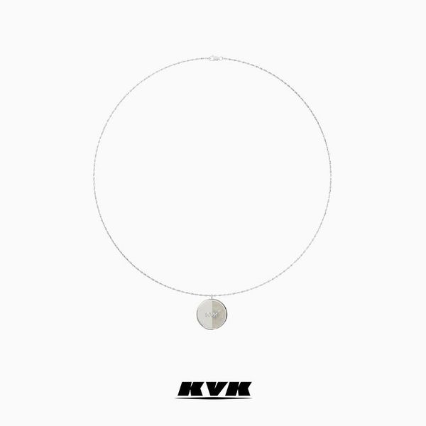 

chains kvk necklaces women's niche design sense 2021 fashion simple clavicle chain cool wind pendant jewelry, Silver