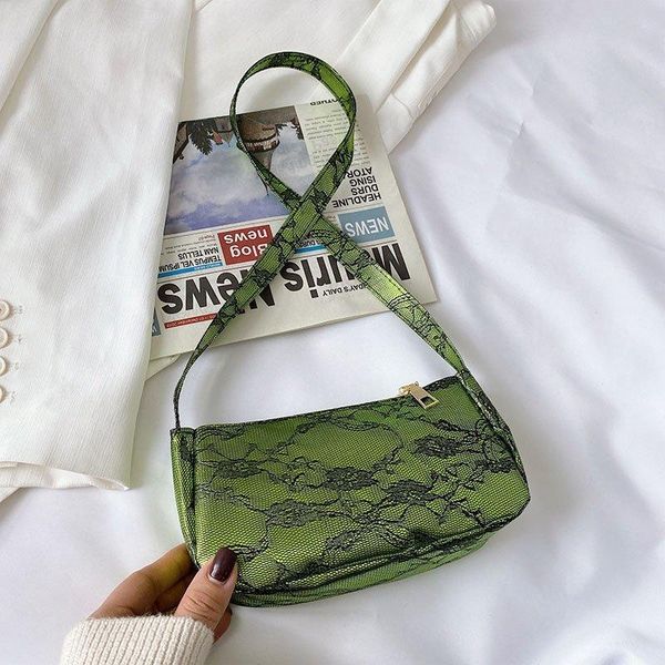 

2021 new women lace design shoulder bags fashion luxury pu leather handbags female small baguette bag ladies underarm sac