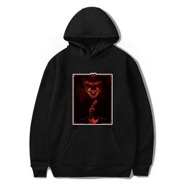 

trend fashion clown joker hooded round neck with hat winter clothes lovers' sweater, Black