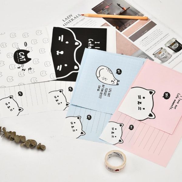 

gift wrap cat doodle set 3 envelope 6 letters writing wedding invitation office school supplies romantic beautiful confession letter paper