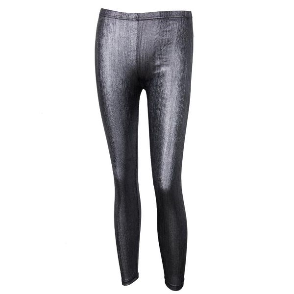 

women's leggings woman gold silver pu ladies girls faux leather legging women clothing accesorries, Black