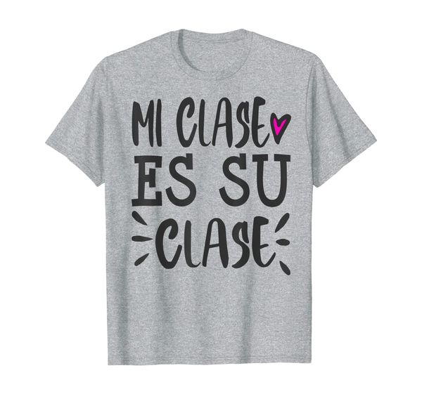 

spanish teacher end of year thank you gift mi clase t-shirt, White;black