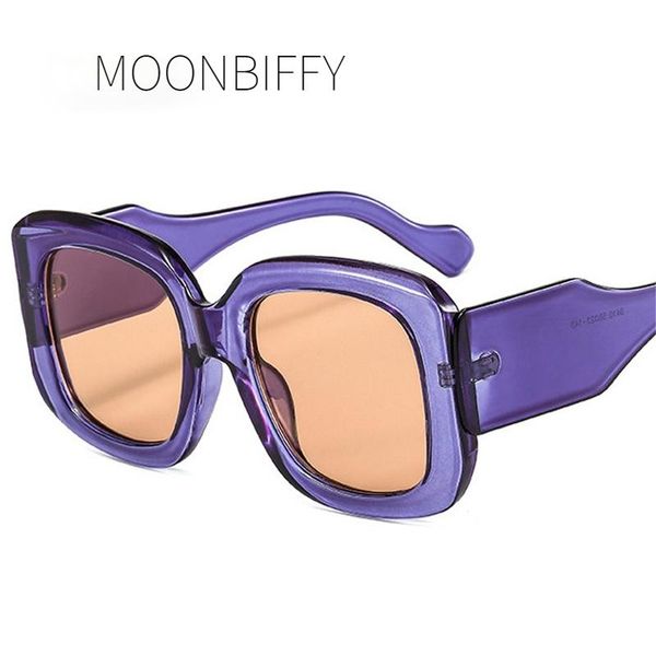 

sunglasses fashion oversized square women vintage gradient eyewear men trending green purple sun glasses shades uv400, White;black
