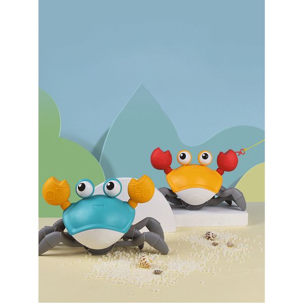 

cartoon baby bath toy cute swimming big crab traction rope learning to walk bathtub clockwork toy baby classic childrens toy