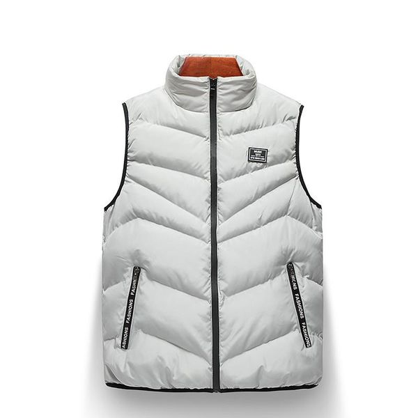 

men's vests winter men vest tide autumn thick sleeveless jackets waistcoat vogue casual warm cotton-padded, Black;white