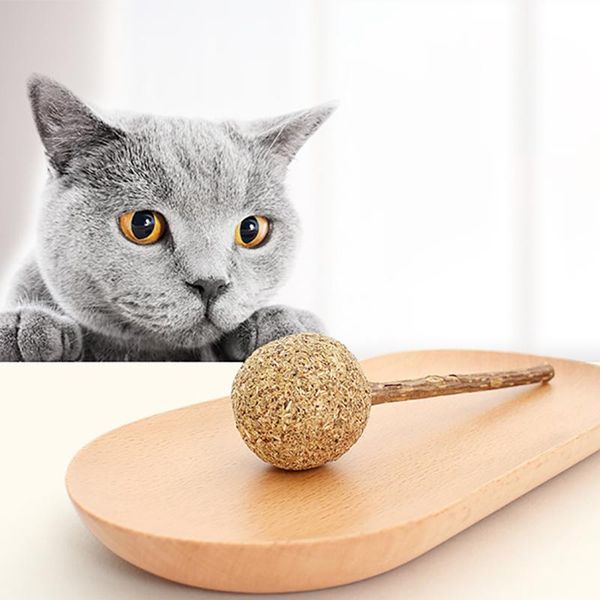 

cat toys cleaning teeth mint ball matatabiether lollipop natural catnip molar chew stick toy