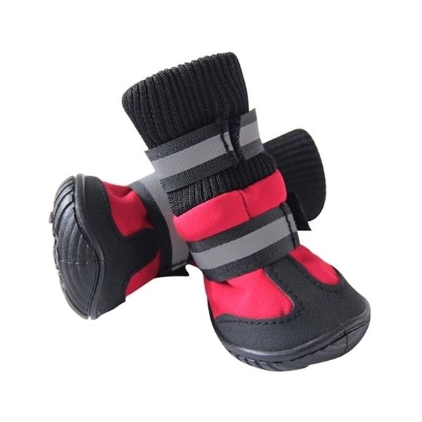 Cão Grande Quente Pu Couro Esporte Sapatos Inverno À Prova D 'Água Pet Filhote de Pet Martin Botas antiderrapantes Golden Retriever Chuva 220217