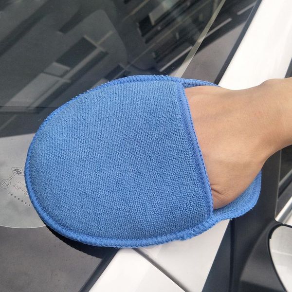 

care products 5 pcs/10 pcs microfiber wax applicator sponge pad 15*20cm with finger pocket for waxing polishing car paint buff pads