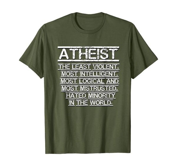 

men's t-shirts atheist most intelligent secular thinker humanist t-shirt, White;black